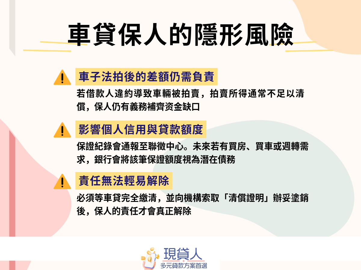 車貸保人的風險